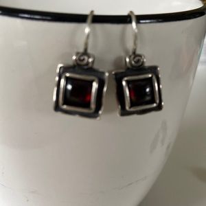 Silpada garnet earrings